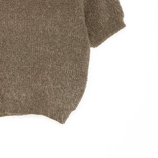 Round neck boa knit