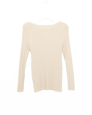 Slit Button Rib Knit