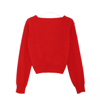 Ribbon knit cardigan