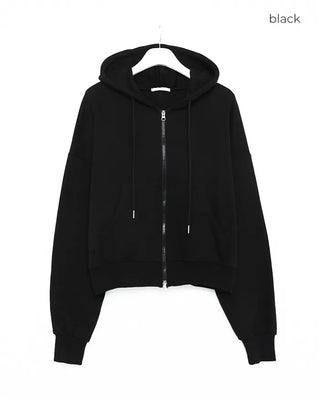 Two-way hooded zip-up