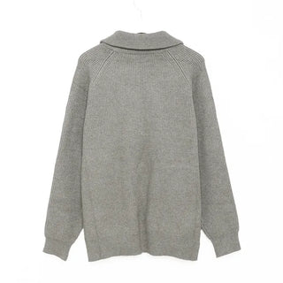 (Unisex) Raglan High Neck Zip Cardigan