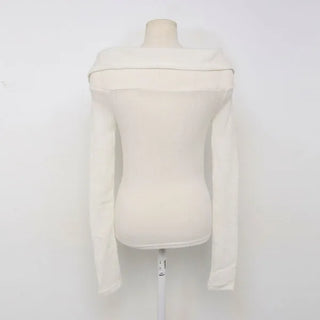 Off-shoulder hand warmer top