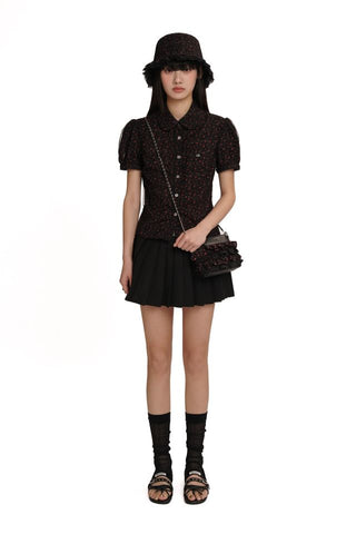 [moromoro2] Leather Bow Ballet Sandals