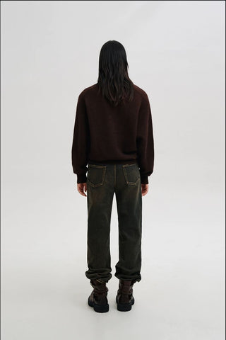 [MASONPRINCE] Overdyed Fitted Straight-Leg Jeans