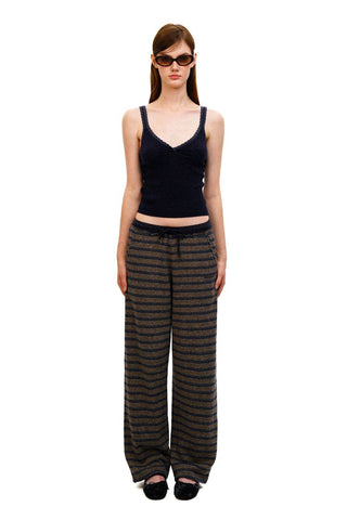 [Moromoro2] Tencel Linen Striped  Sweatshirt/Pants
