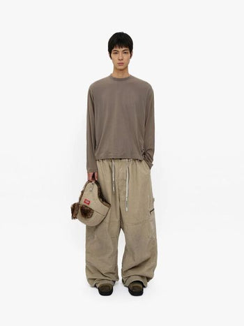[MASONPRINCE] Textured Cotton Baggy Work Pants