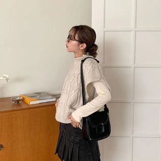 Suede shoulder bag