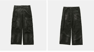 [Monterest] Washed Corduroy Wide Leg Work Pants
