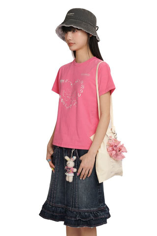 [moromoro2] Distressed Bow Bucket Hat