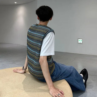 Colored knit vest