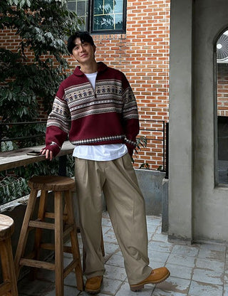 Santa Half-Zip Heavy Knit (4 colors)