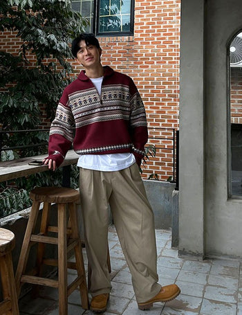 Santa Half-Zip Heavy Knit (4 colors)