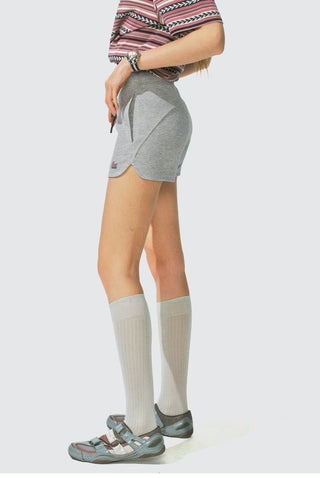 [Monterest] Drawstring Logo Embroidered Sweat Shorts