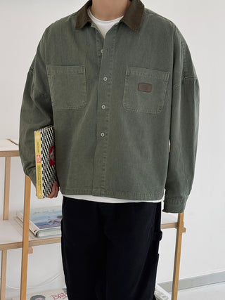 Slow Pigment Crop Work Shirt