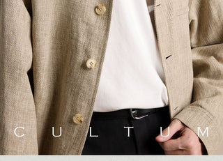 [CULTUM] Linen Blend Shirt Collar Jacket