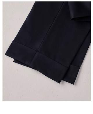 [CULTUM] Machine Washable Straight-Leg Trousers