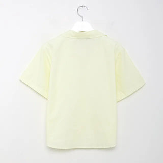 Cropped pocket short-sleeved T-shirt