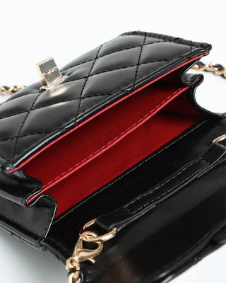 Quilted mini shoulder bag