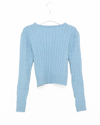 Cable knit cardigan