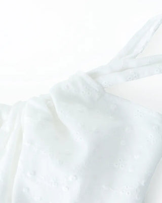 (ORIGINAL) Eyelet Tiered Ribbon Sleeveless Dress