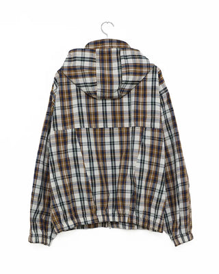 (Unisex) Cotton Check Windbreaker