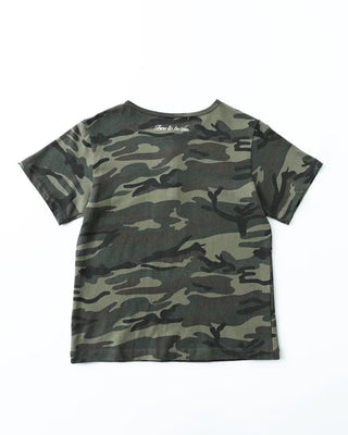 (ORIGINAL) Lettering Camo Half T-Shirt