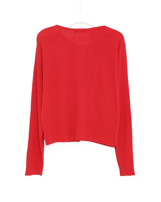Basic Rib Round Neck Cardigan