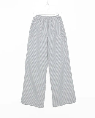 Striped layered wrap skirt set with banding pants