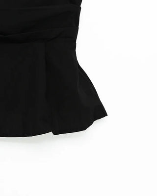 Shirred flared blouse