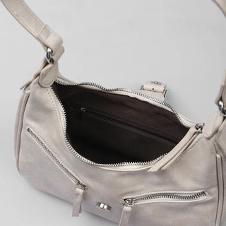 Buckle Zipper Shoulder Bag