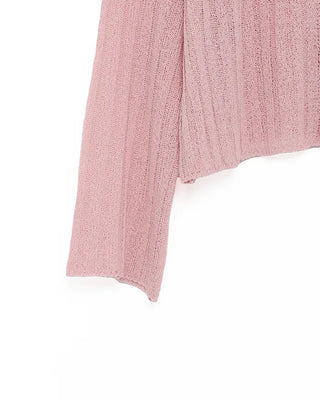 Ribbed V-neck cardigan
