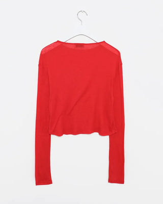 Round neck wool ribbed cut and sew