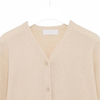 V-neck short-sleeved cardigan