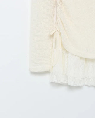 Lace sleeveless top & T-shirt set