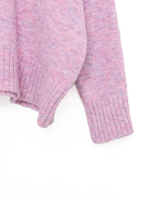 Colorful V-neck loose-fit knit