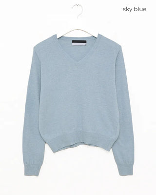 Simple V-neck knit