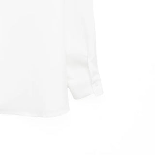 Hidden button open collar shirt