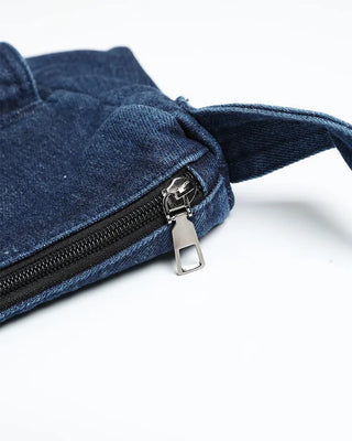 2-Pocket Denim Shoulder Bag