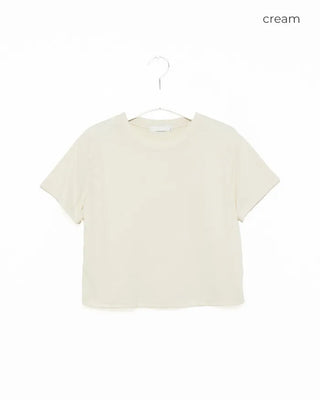 Basic semi-cropped T-shirt