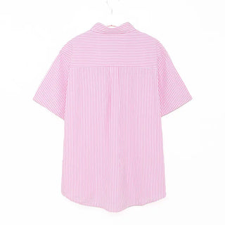 Unisex striped short-sleeved shirt