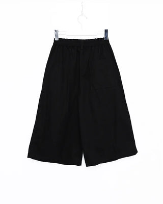 (Unisex) Pleated Cotton Half Pants