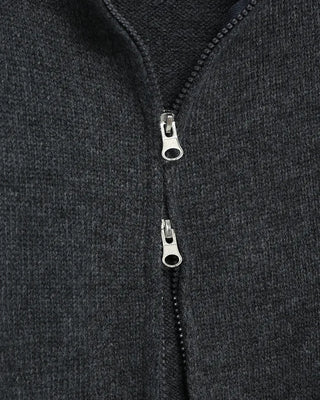 Double-zip ribbed knit top