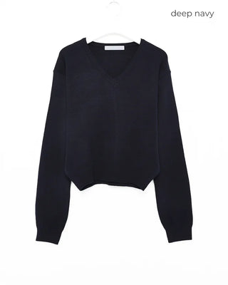 Colorful V-neck knit