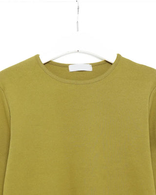Round hem cotton long t-shirt