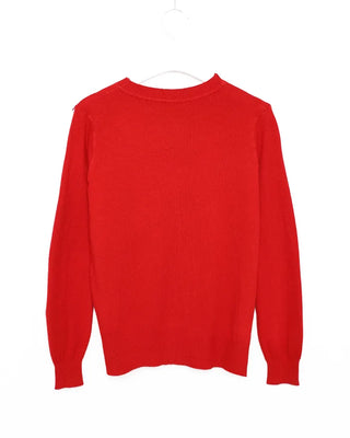 Round neck colorful cardigan