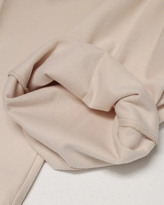 Brushed wide-fit slacks
