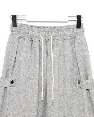 Adjustable Flare Bermuda Sweatpants
