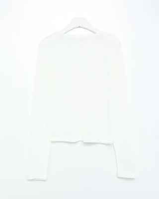 Two-button sheer cardigan