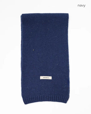 Melange knit wool scarf