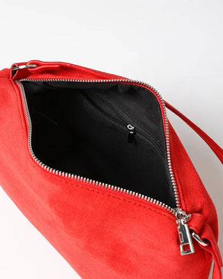 Suede shoulder bag